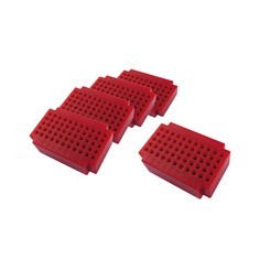 Micro-Laborsteckboards 55 Kontakte rot 5er Pack