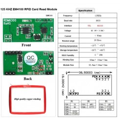 125KHZ EM4100 RFID Karte lesen Modul RDM630 (UART) kompatibel Arduino 