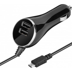 HighPower Micro-USB Autoladegerät - Micro-USB Netzteil mit 2 zusätzlichen USB-Ports