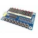 LED&KEY Modul für Arduino 8 Ziffern , 8 LEDs , 8 Mikrotaster