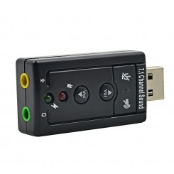 USB 2.0 Soundkarte mit Schalter für Mikrofon Stummschaltung