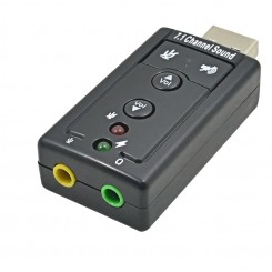 USB 2.0 Soundkarte mit Schalter für Mikrofon Stummschaltung