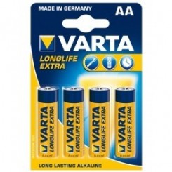 Varta Longlife Extra Batterie Alkali Mignon AA 1,5 V Blister