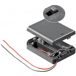 Batteriehalter , 3x Mignon "AA" - mit Anschlusskabel und Schalter