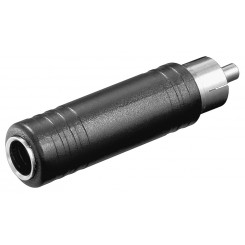 Cinch-Stecker auf Klinke 6,35 mm-Buchse (2-Pin, Mono)