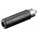 Cinch-Stecker auf Klinke 6,35 mm-Buchse (2-Pin, Mono)