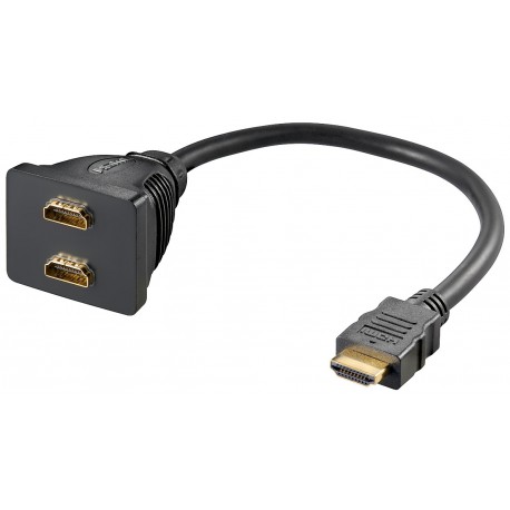 2x19-pol.HDMI™-Buchse zu 19-pol.HDMI™-Stecker