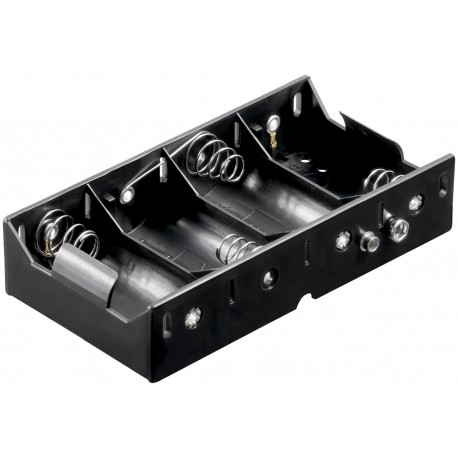 Batteriehalter , 4x Mono "D" - mit Druckknopfanschluß Batteriehalter , 4x Mono "D" - mit Druckknopfanschluß