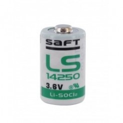 Saft Batterie Lithium 3,6 V 1,2Ah 1/2 AA Knopfanschluss