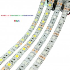 SMD-LED-Strip , 300 LEDs RGB Länge 5 m, weisser Untergrund
