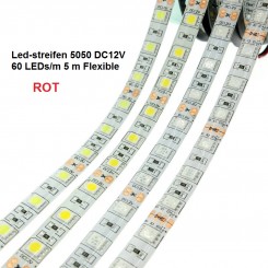 SMD-LED-Strip , 300 LEDs ROT Länge 5 m, weisser Untergrund 