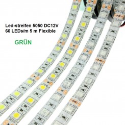 SMD-LED-Strip , 300 LEDs Grün Länge 5 m, weisser Untergrund 