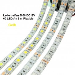 SMD-LED-Strip , 300 LEDs Gelb Länge 5 m, weisser Untergrund 