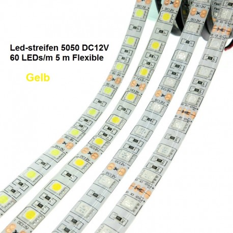 SMD-LED-Strip , 300 LEDs Gelb Länge 5 m, weisser Untergrund 