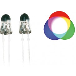 Rainbow LED 5 mm, 1200 ... 2000mcd, 2-Pin, RGB