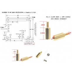 Leiterplattenmontage-Kit M2.5x11mm 4-er Set