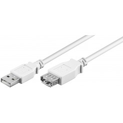 USB 2.0 Verlängerungskabel Weiß 0.6m