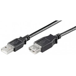 USB Verl AA 180 HiSpeed 2.0 Schwarz 1.8m