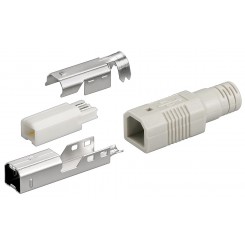 USB B-Stecker zum selber löten inkl. Tülle