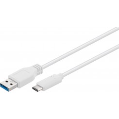 USB 3.0-Kabel zu USB-C™ Stecker 0,2m weiss