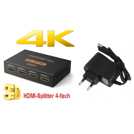 HDMI Splitter 4-fach 3D HDCP 4K UHD Full HD  