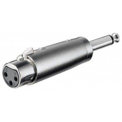 XLR-Buchse (3-Pin) - Klinke 6,35 mm-Stecker (2-Pin, Mono)