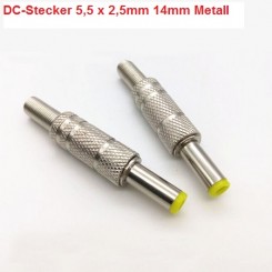 DC-Stecker Metall 5,5 x 2,5 mm  