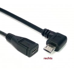 Micro-USB Verlängerung 0,2m rechts