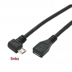 Micro-USB Verlängerung 0,2m links