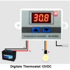 Digital Thermostat 12VDC