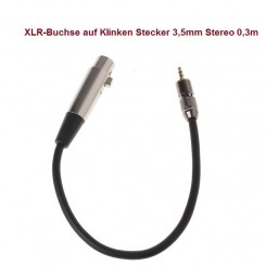 XLR-Buchse (3-Pin) - Klinke 3,5 mm-Stecker (3-Pin, Stereo)