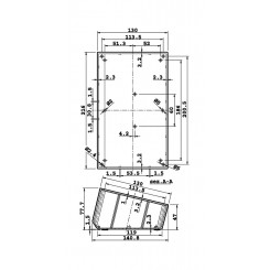 TEKO Gehäuse Pult 216 x 130 x 78 mm Kunststoff grau