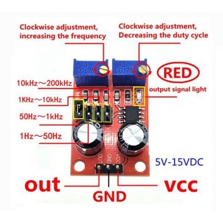 NE555 Frequenzumrichter PWM Adjustable frequency Puls Generator 