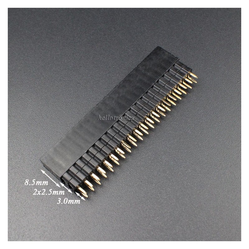 Popesq® 5x Buchsenleisten 2,54mm 2x20 Polig Abgewinkelt – Arduino-kompatible Stiftleisten