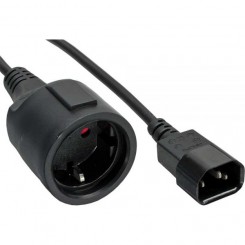 Netz Adapter Kabel, Kaltgeräte C14 auf Schutzkontakt Buchse, für USV, 1m