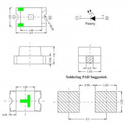SMD LED Bauform 0805 10-er