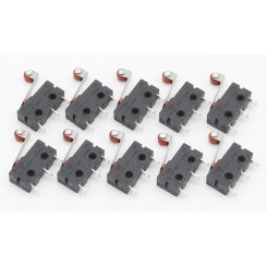 Micro-Schalter (Endschalter) Rollenhebel Rot 10-er pack