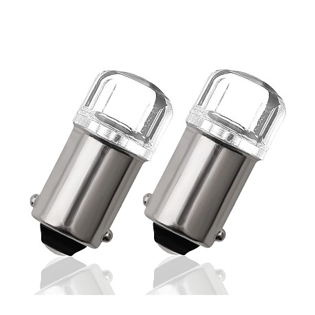 2x LED Bulbs With Built-in Resistance – Replace BA9S, H6W, T4W, QZ1 (White)