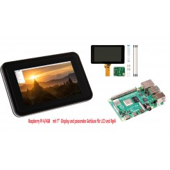 RPi4/4GB inkl. 7" -Touchdisplay und Gehäuse 