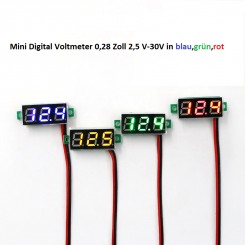 Mini Digital Voltmeter 0,28 Zoll 2,5 V-30V 