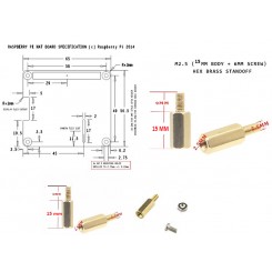 Leiterplattenmontage-Kit M2.5x15mm 4-er Set
