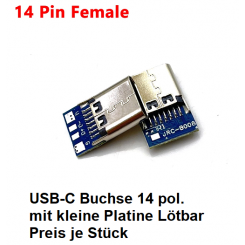 USB-C Buchse 14pol. mit...
