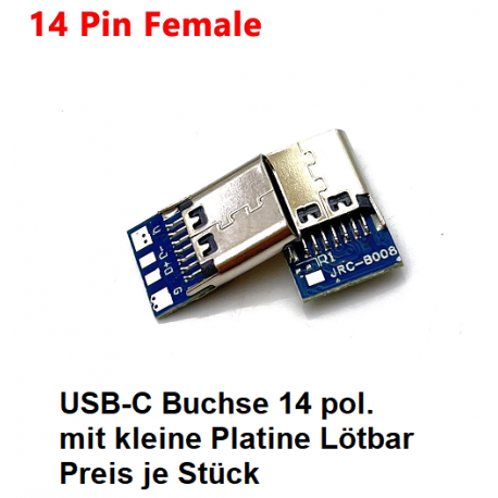 2 Pin USB-C Typ Wasserdichte Usb-anschluss Direkt kompression weibliche  basis Buchse Lade Interface Mit