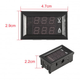 Voltmeter 0-100V  Amperemeter 0-10A Spannung Strom Leistungsmesser