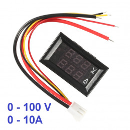 Voltmeter 0-100V  Amperemeter 0-10A Spannung Strom Leistungsmesser