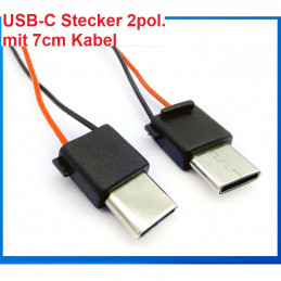 USB-C Stecker 2Pol. mit...