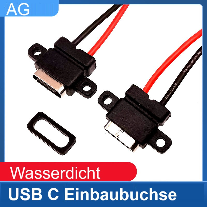 USB-Einbaubuchse mit Staubschutzkappe Buchse, Einbau vertikal 1