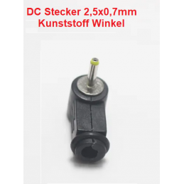 DC-Stecker 2,5 x 0,7mm Winkel