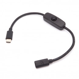 USB C-Kabel mit Schalter 0,3m