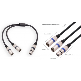 XLR-Splitter 1x female -- 2...